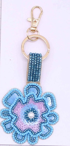 Porte-clés décoratif en perles de verre de style classique avec broderie à la main, imperméable et écologique, accessoire durable - Product Image 6