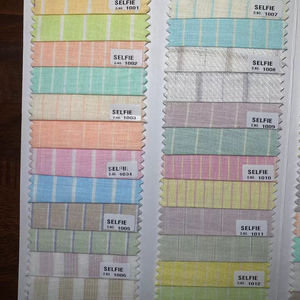 Tissu à rayures effet lin pour selfies, tissu de chemiserie de qualité supérieure - Product Image 3