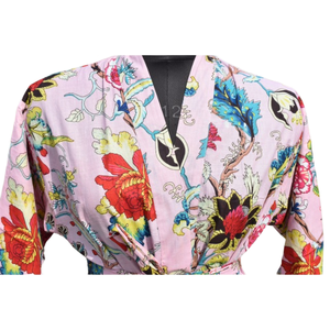 Kimono Albornoz de algodón Mujer Verano Frente abierto Ropa de dormir Bata Ropa de playa Vestido - Product Image 3