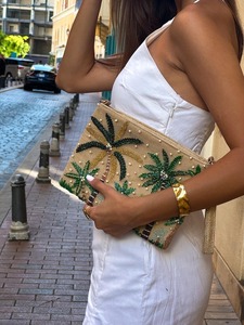 Bolsos de Hombro de Algodón de Estilo Clásico con Cuentas Hechas a Mano para Fiestas - Product Image 5