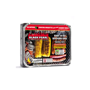 Briquettes de charbon de bois en aluminium de qualité restaurant Black Pearl, grilles jetables, 5 % de cendres, sécurité anti-oxygénation, montage facile pour barbecues - Product Image 1