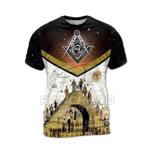Freemason <b>Temple</b> Historic Craft Graphic Masonic Symbolic Pride T-Shirt 100% Cotton <b>Men's</b> Customizable High Quality - Product Image 2