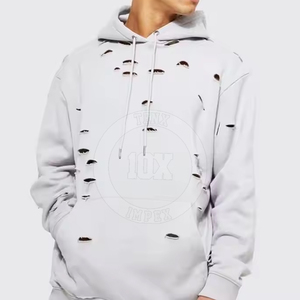 Winter Weat Warm Material Cotton Blended Hoodie High Street New Article To Wear Men Sudaderas con capucha desgastadas - Product Image 4