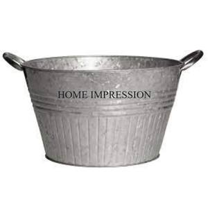 Macetas y macetas de flores galvanizadas de primera calidad, Juego de 3 macetas y macetas decorativas para el hogar y el restaurante de color gris - Product Image 4