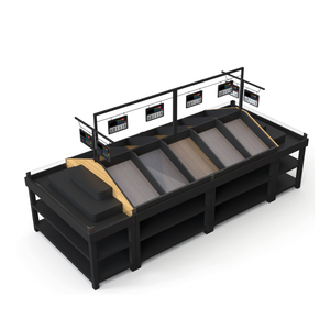 Estantería Góndola Metálica Negra Reforzada para Supermercado con 6 Estantes, Diseño Rectangular Independiente con Recubrimiento Epoxi - Product Image 6