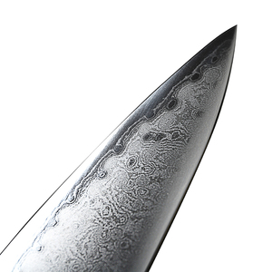 Venta al por mayor personalizado de alta calidad OEM ODM servicio profesional cuchillo de cocina de acero de Damasco con mango de acero inoxidable y plástico - Product Image 3