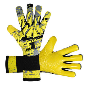 Gants de gardien de but de football professionnels en cuir PU allemand, antidérapants, légers, à doigts complets, fermeture à enfiler, haute qualité - Product Image 4