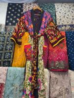 Boho été mode brodé Phulkari Cardigan Style indien longue veste avec fil coloré travail Kimono Robe