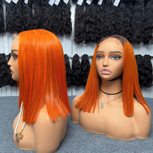 Wholesale Price Human Hair <b>Wigs</b> Bone Straight <b>Bob</b> <b>Wigs</b> Black 2x6 5x5 All Color Vietnamese hair extensions - Product Image 3