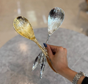 ถาดชามใส่อาหารลายดอกไม้ทำจากโลหะเงินและทองถาดสำหรับใส่คุกกี้และเค้กชามใส่อาหารประเภทถั่วถาดเสิร์ฟ - Product Image 6