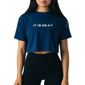 T-shirts Crop Top en Polyester Coton à Imprimés Personnalisés – Produit Populaire, Blocs de Couleurs, Excellente Qualité pour Femmes - Product Image 1
