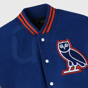 Chaqueta Varsity Personalizable Roja y Azul, Chaqueta Deportiva de Invierno para Hombre y Mujer, para Béisbol Universitario, Motociclismo y Actividades al Aire Libre - Product Image 3