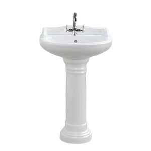 Lavabo de baño de diseño europeo, fabricado en India, artículos sanitarios, el mejor precio, soporte de lavabo de Pedestal - Product Image 2