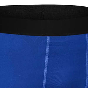 Pantalones cortos de compresión de cintura media informales para hombre, ropa para correr de poliéster de secado rápido, bolsillos de decoración sólida, venta al por mayor, tela de LICRA - Product Image 5