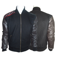 Blousons universitaires personnalisés pour hommes, style streetwear, manteaux de baseball avec écusson brodé sur l'épaule, col montant, durables, printemps