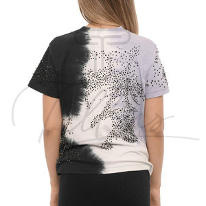 Camisetas con Diseño de Pedrería Personalizado, Lavado Ácido, Impresión, Tendencia 2026, para Hombre y Mujer, Verano, Ecológicas, Transpirables, con Logotipo Personalizado - Product Image 2