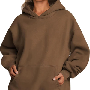 Sudadera con capucha y logotipo personalizado OEM para mujer, sudadera polar de manga larga, proveedor de etiqueta privada, fábrica mayorista - Product Image 1