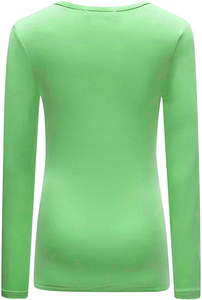 Women Long Sleeve Blue <b>Scrub</b> <b>Top</b> Knitted Cotton Breathable Stretch Medical Uniform Shirt - Product Image 2