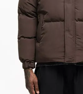 Veste utilitaire imperméable à l'eau pour homme, vente chaude, fabricant en gros, printemps, fine, col montant, logo sur le devant, style bulle - Product Image 4