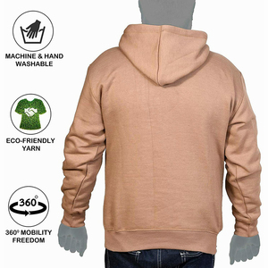 Sudaderas con capucha personalizadas con cremallera de alta calidad al por mayor para hombres y mujeres diseño unisex bolsillos de canguro con etiquetas personalizadas - Product Image 3