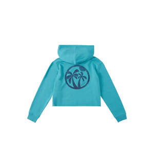 Latest Winter Vintage Knitted Lined <b>Long</b> <b>Sleeve</b> <b>Crop</b> <b>Top</b> Hoodie Women Front Logo Customizable ODM - Product Image 3