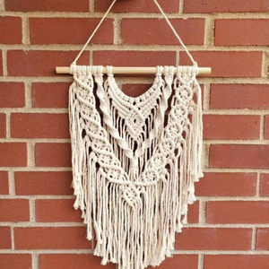Macramé Boho colgante de pared diseño moderno con calidez encanto creatividad para estudio apartamentos casas pequeñas para cumpleaños de Diwali - Product Image 1