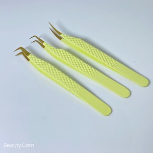 แหนบต่อขนตาสแตนเลสคุณภาพดีแหนบถอนขนตาแบบตรงและโค้งงอ - Product Image 1