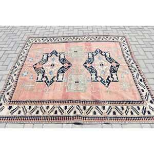 Tapis de 5,8 x 6,3 pieds, tapis turc vintage, tapis en laine rouge - Product Image 3