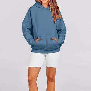 Oversized Women's Pullover Hoodies & <b>Sweatshirts</b> Autumn Winter <b>Vintage</b> Fleece Anti-Pilling Front Logo Customizable - Product Image 6