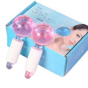 Esferas de hielo Myrva, bolas de masaje frías de vidrio para la cara, uso doméstico, color azul - Product Image 6