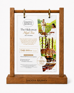 Divris Rustic Wooden Menu Hanger Rectangle Durable Elegant Indoor <b>Table</b> Display for Restaurant and Wedding - Product Image 4
