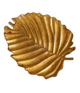 Plateau de service en forme de feuille en aluminium de haute qualité Vaisselle élégante écologique pour les événements à la maison pour servir des collations d'apéritifs - Product Image 2