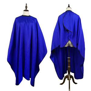 2025 tablier de coiffeur en polyester réutilisable robuste Capes de coiffeur Logo personnalisé Salon de coiffure maquillage coupe de cheveux robe avec bouton pression blanc - Product Image 2