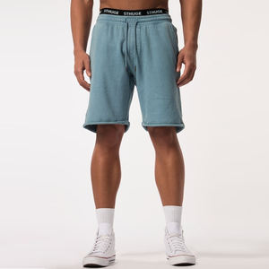 กางเกงขาสั้นซับเหงื่อทำจากผ้าฝ้าย100% วินเทจผ้าเฟรนช์เทอร์รี่ผ้าเช็ดเหงื่อเสื้อผ้าแนวสตรีทเสื้อกางเกงวิ่งจ็อกเกอร์กันแดดซีดจางยืดหยุ่นได้โลโก้ตามต้องการ - Product Image 1