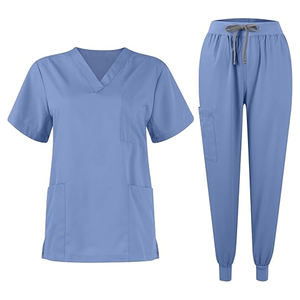 ชุดเครื่องแบบทางการแพทย์ผ้าสแปนเด็กซ์สำหรับผู้หญิงชุดเครื่องแบบพยาบาลคอวีสไตล์ใหม่ - Product Image 3