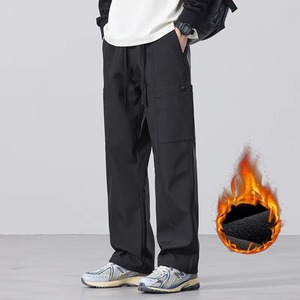 Pantalones de Forro Polar Ecológicos 100% Algodón Ligeros para Hombre, Moda de Invierno, Estilo Cargo, Casuales, Cómodos y Cálidos - Product Image 5