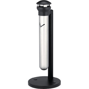 Cenicero Redondo de Acero Inoxidable Plateado, D394xH1000mm, RUBBERMAID - Product Image 1