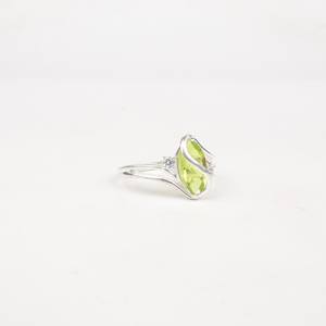 Anillo de Plata de Ley 925 con Piedra Preciosa de Peridoto, Anillo Hecho a Mano para Mujer, Piedra de Nacimiento de Agosto, Regalo de Compromiso para Dama de Honor - Product Image 4