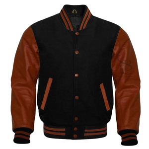 Chaqueta universitaria de alta calidad para hombre, personalizada, de color sólido, con mangas completas, transpirable y al por mayor, a un precio barato para el invierno - Product Image 1