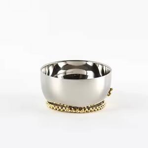 Decorative Serving Dinnerware Decorative Round Shape Metal Stainless Steel Serving Fruit <b>Bowl</b> New Arrival - Product Image 1