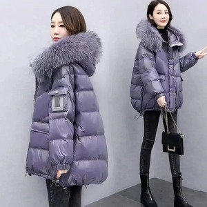 Premier Womens Luxury Long Quilted Winter Coat Elegant <b>Black</b> Warm <b>Overcoat</b> with Plush Faux Fur Hood High End Fashion Design - Product Image 5