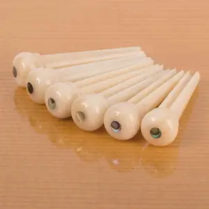 Juego de 6 Clavijas de Puente de Hueso para Guitarra Acústica, Tamaño Personalizado, Mástil y Fondo/Lados de Arce, la Mejor Calidad de la India - Product Image 1