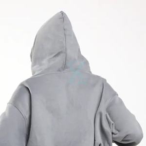 Chándal de Jersey de mujer con logotipo personalizado OEM, conjunto de 2 piezas de ropa deportiva, pantalones de chándal de algodón de gran tamaño y Sudadera con capucha para la temporada de invierno - Product Image 2