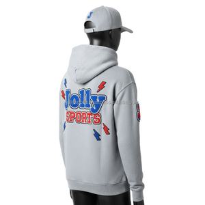 Sweat à capuche pour femme, 320 GSM, polaire doux, mélange coton et polyester, couleur gris, logo brodé personnalisé, vêtements basiques pour femme, sweats à capuche - Product Image 5