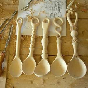 CUSTOM <b>WOODEN</b> <b>SPOON</b> CARVING Custom Logo Natural Wood Cooking Utensil Acacia Wood Solid <b>Spoon</b> for Cooking - Product Image 3