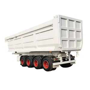 China Factory 3 4 Axles 45 Tons 60 Tons 80 Tons Customization Service Air Suspension Steel Plate Axles Dump Semi Trailer