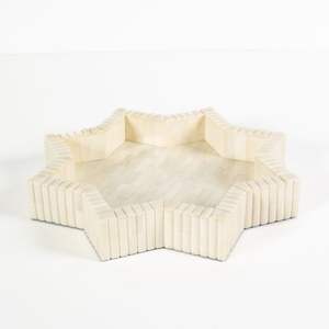 Plateau de service en bois de qualité supérieure avec incrustations de résine d'os, emballage personnalisé pour le service de chocolat, service de desserts, cadeaux de l'Aïd el-Fitr, cadeaux du Ramadan, nacre - Product Image 1