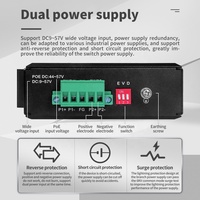 Industrial Ethernet Switch 6 Port Gigabit DC12-57V, dengan 2 SFP Unmanaged 1000m Network Switch
