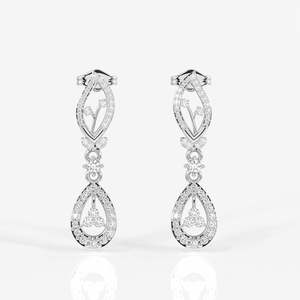 Lumia Lab-Grown Diamond Wedding Earrings with 14K Gold Elegant Diamond Jewelry - Product Image 4