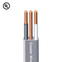 Kabel Bangunan Berisolasi PVC Tembaga Murni Berlapis Nilon Datar 600V 6/2 6/3 8/2 8/3 10/2 10/3 12/2 12/3 14/2 14/3 UF-B